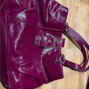 Coach Glossy Purple Shoulder Bag